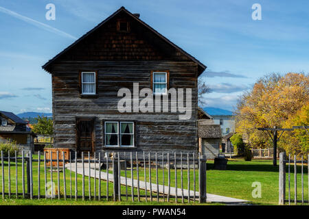 FORT STEELE, BC-SEPT. 27, 2018: Erbe der Stadt aus Gold Rush era. In den Kanadischen Rockies entfernt, British Columbia, Kanada. Stockfoto