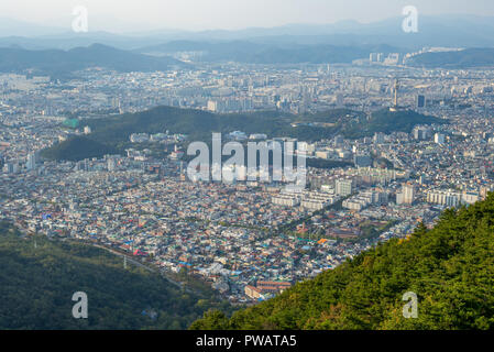 Luftaufnahme von aspan-Park von Daegu, Südkorea Stockfoto