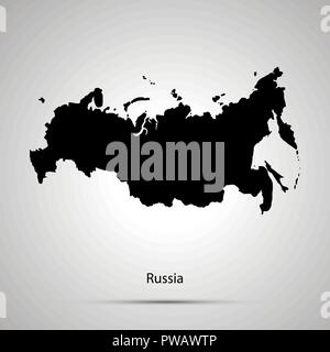 Die detaillierte Karte des Russland mit Regionen oder ...