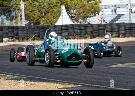 Rennstrecke von Jarama, Madrid, Spanien. 13. - 14. Oktober, 2018: Wettbewerb der Historischen Grand Prix Automobile Association (HGPCA) an der Rennstrecke von Jarama bei Madrid, Spanien. Enrique Palacio Sans./Alamy leben Nachrichten Stockfoto