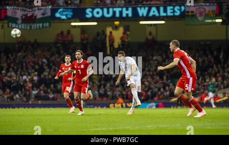 Cardiff, Großbritannien. 11 Okt, 2018. Koke (Spanien) in Aktion während der Wales v Spanien Freundschaftsspiel am 'National Stadium. Endstand Wales 1-4 Spanien Kredit gesehen: Gary Mitchell/SOPA Images/ZUMA Draht/Alamy leben Nachrichten Stockfoto