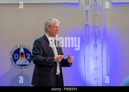 SPEYER, Deutschland - 14. Oktober 2018: Thomas Reiter im Space Flight Tag, feiert das 10-jährige Jubiläum von Europas größter Raum Ausstellung Credit: Markus Wissmann/Alamy leben Nachrichten Stockfoto