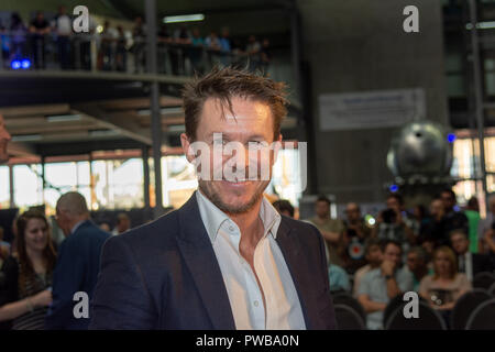 SPEYER, Deutschland - 14. Oktober 2018: Felix Baumgartner im Space Flight Tag, feiert das 10-jährige Jubiläum von Europas größter Raum Ausstellung Credit: Markus Wissmann/Alamy leben Nachrichten Stockfoto