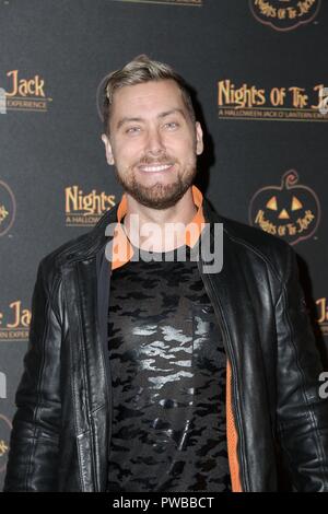 Calabasas, CA. 10 Okt, 2018. Lance Bass in der Ankunftshalle für Nächte Der Jack Halloween Aktivierung Launch Party, King Gillette Ranch, Calabasas, CA, 10. Oktober 2018. Credit: Priscilla Grant/Everett Collection/Alamy leben Nachrichten Stockfoto