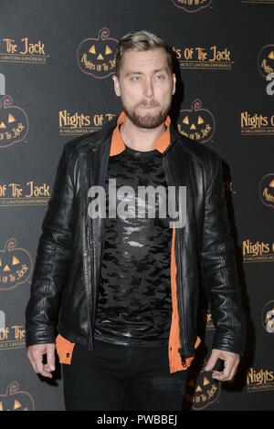 Calabasas, CA. 10 Okt, 2018. Lance Bass in der Ankunftshalle für Nächte Der Jack Halloween Aktivierung Launch Party, King Gillette Ranch, Calabasas, CA, 10. Oktober 2018. Credit: Priscilla Grant/Everett Collection/Alamy leben Nachrichten Stockfoto