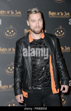 Calabasas, CA. 10 Okt, 2018. Lance Bass in der Ankunftshalle für Nächte Der Jack Halloween Aktivierung Launch Party, King Gillette Ranch, Calabasas, CA, 10. Oktober 2018. Credit: Priscilla Grant/Everett Collection/Alamy leben Nachrichten Stockfoto