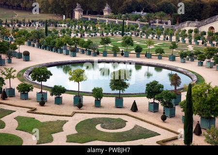 Die Orangerie Parterre, Schloss Versailles, Frankreich Stockfoto