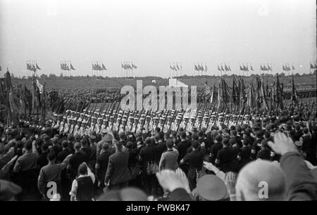 Nazi-deutschland NSDAP Nürnberg Rally 1936 Parade auf der Kundgebung am 10. September 1936 Stockfoto