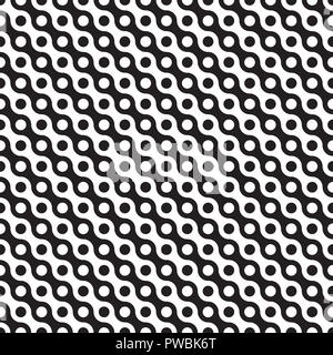 Nahtlose abstrakte geometrische Wellen- und Punktmuster Stockfoto