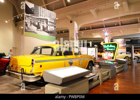 Die Fahren in Nordamerika in der faszinierenden und historischen Henry Ford Museum in Dearborn in Detroit, Michigan, USA Stockfoto