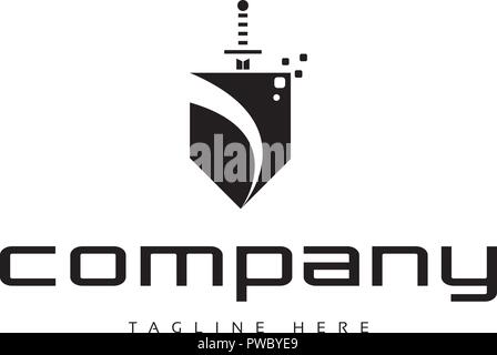 Daten vector Logo Image schützen Stock Vektor