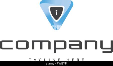 Dreieck Sicherheit Vektor logo Stock Vektor