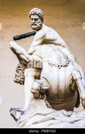 Hercules und der kentaur Nessus, Loggia dei Lanzi, Florenz Stockfoto