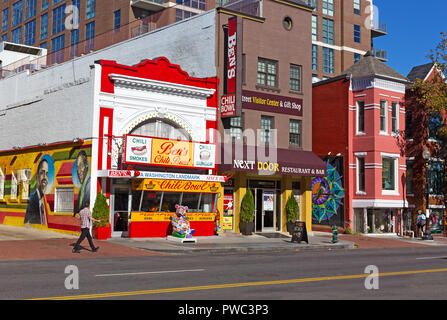 Ben's Chili Bowl original und gehobenen Ben's Nebenan Restaurant und Bar in Shaw Nachbarschaft im Besitz der gleichen Familie. Stockfoto