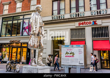 Die Andy Denkmal Union Square Manhattan New York, New York, USA Stockfoto