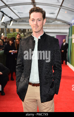 Edward Davis an der Little Drummer Girl Premiere im Rahmen der BFI London Film Festival, am Ufer Garten Kino in London. Sonntag, den 14. Oktober, 2018 Stockfoto