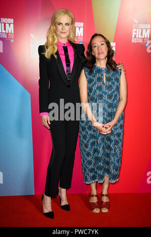 Nicole Kidman und Regisseur Karyn Kusama Teilnahme an der Zerstörer Premiere im Rahmen der BFI London Film Festival, am Vue Kino in Leicester Square, London. Sonntag, den 14. Oktober, 2018 Stockfoto