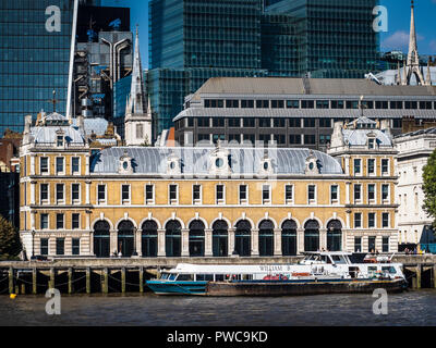 Old Billingsgate Fish Market, jetzt eine Gastfreundschaft und Veranstaltungsort in der Stadt von London. Erbaut 1875, den Fischmarkt zu einem neuen Standort in 1982 verschoben Stockfoto