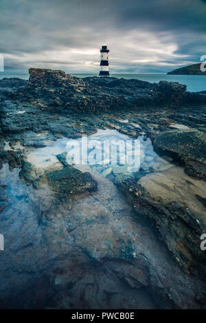Penmon Point Lighthouse in Anglesey Stockfoto