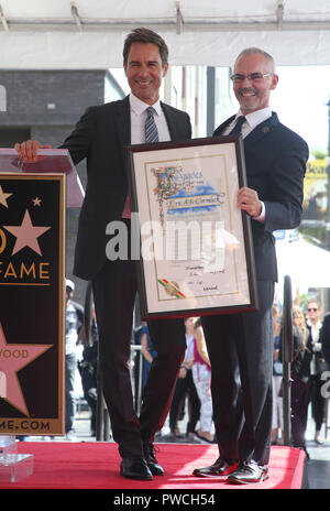 Eric McCormack geehrt mit Stern auf dem Hollywood Walk of Fame Mit: Eric McCormack, Mitch O'Farrell Wo: Hollywood, California, United States Wenn: 14 Sep 2018 Credit: FayesVision/WENN.com Stockfoto