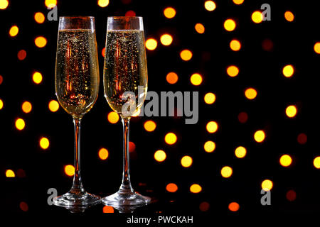 zwei Gläser Champagner Stockfoto
