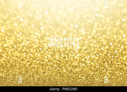 Glitzernde defokussierten Gold Hintergrund - Festliches Material Stockfoto