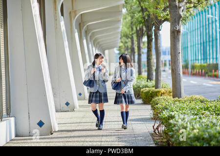 Japanische Junior high Studenten Stockfoto