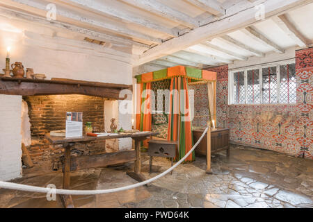 Der Salon in Shakespeares Geburtshaus am Henley Street, Stratford-upon-Avon, Warwickshire, England, Vereinigtes Königreich, Europa Stockfoto