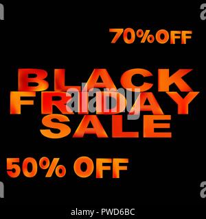 Schwarzer Freitag Verkauf. Vektor Vorlage. Schwarzer Freitag verkauf Banner. Stock Vektor