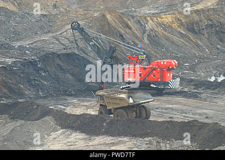 OIL SANDS, Tar Sands, Fort McMurray in Alberta, Kanada. Die weltweit größte Ressource Erdöl Becken. Stockfoto