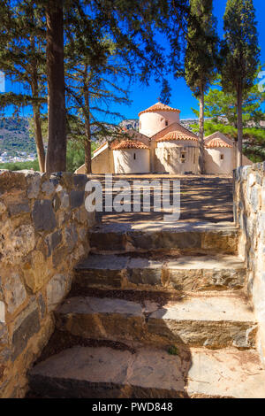 Die Kirche Panagia Kera im Dorf Kritsa, Kreta, Griechenland Stockfoto