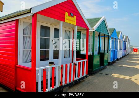 Strand Hütten Southwold Suffolk Stockfoto