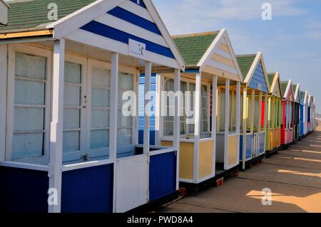 Strand Hütten Southwold Suffolk Stockfoto