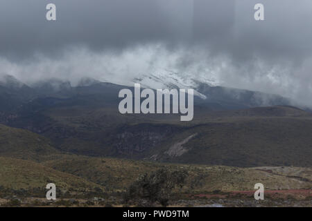 Blick auf die Strato Vulkan Cotopaxi, Ecuador Stockfoto