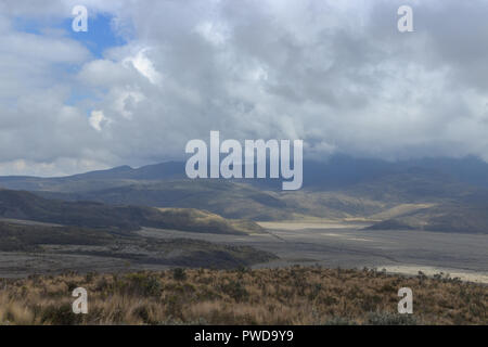 Blick auf die Strato Vulkan Cotopaxi, Ecuador Stockfoto