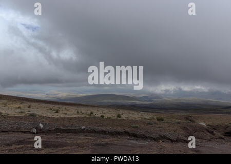 Blick auf die Strato Vulkan Cotopaxi, Ecuador Stockfoto