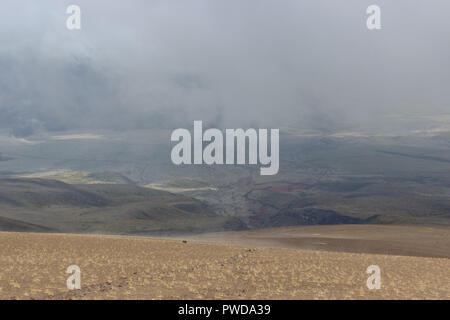 Blick auf die Strato Vulkan Cotopaxi, Ecuador Stockfoto