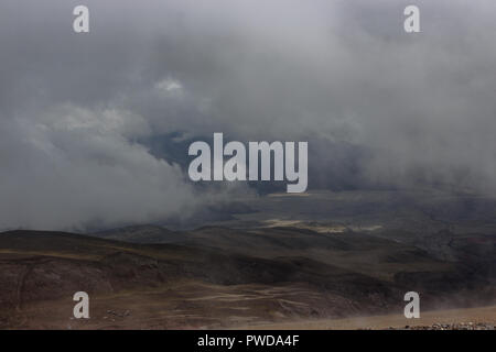 Blick auf die Strato Vulkan Cotopaxi, Ecuador Stockfoto