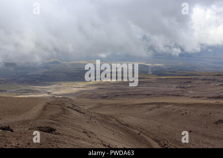 Blick auf die Strato Vulkan Cotopaxi, Ecuador Stockfoto