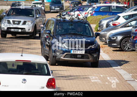 TATA fahrerlose Fahrzeuge in Milton Keynes, England, UK getestet Stockfoto