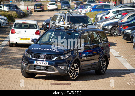 Fahrerlose Fahrzeuge in Milton Keynes, England, UK getestet Stockfoto