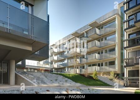 Wien 1230, Wohnanlage Carlbergergasse 105 Stockfoto