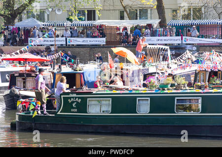 Canalway Calvalcade Festival am Grand Union Canal, Little Venice, Maida Vale, Westminster, London, England, Vereinigtes Königreich Stockfoto