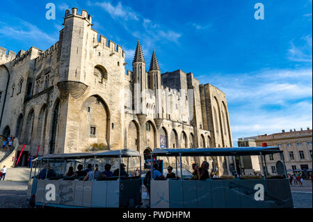 Frankreich. Vaucluse (84). Avignon. Der Palast der Päpste, ein UNESCO-Weltkulturerbe Stockfoto