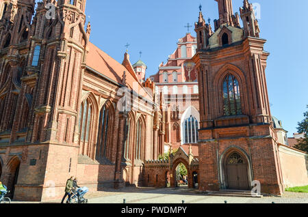 Hl. Franz von Assisi (Bernhardiner) Römisch-katholische Kirche in Vilnius, Litauen Stockfoto