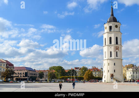 Die Kathedrale und der Glockenturm in Vilnius, Vilnius, Litauen Stockfoto