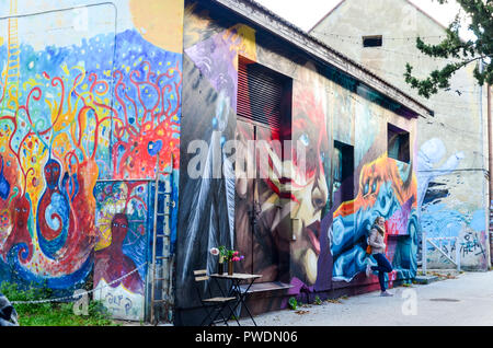 Uzupis Kunst Inkubator in Uzupis, Vilnius, Litauen Stockfoto