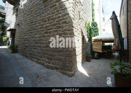 Il Mosto Restaurant, Stadt von Aggius, Gallura, Sardinien, Italien Stockfoto