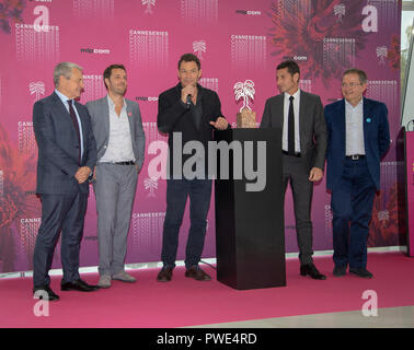 Cannes, Frankreich, 15. Oktober 2018, Dominic West zu empfangen Cannes Reihe Excellence Award auf der MIPCOM 2018 - der Welt Entertainment Content Markt © ifnm/Alamy leben Nachrichten Stockfoto