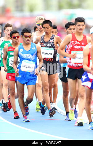 Buenos Aires, Argentinien. 11 Okt, 2018. Yusuke Iwakawa (JPN) Leichtathletik: Männer 5000 m Rennen laufen Phase 1 in Buenos Aires 2018 Youth Olympic Games Youth Olympic Park in Buenos Aires, Argentinien. Credit: Naoki Nishimura/LBA SPORT/Alamy leben Nachrichten Stockfoto